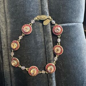 Liz Palacios Bracelet Vintage Pink Crystals